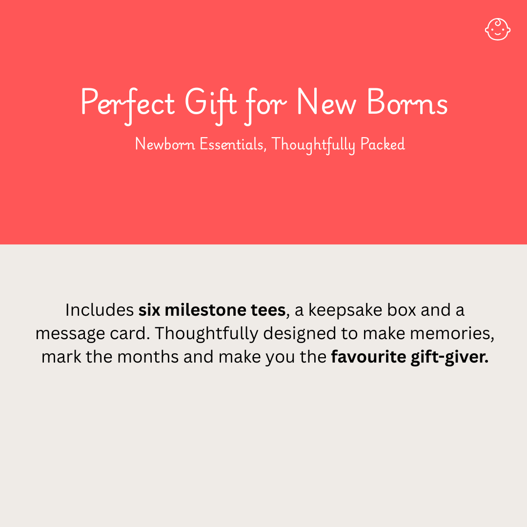 Growing Joy Hamper – Newborn Monthly Milestone tees (7-12 months)