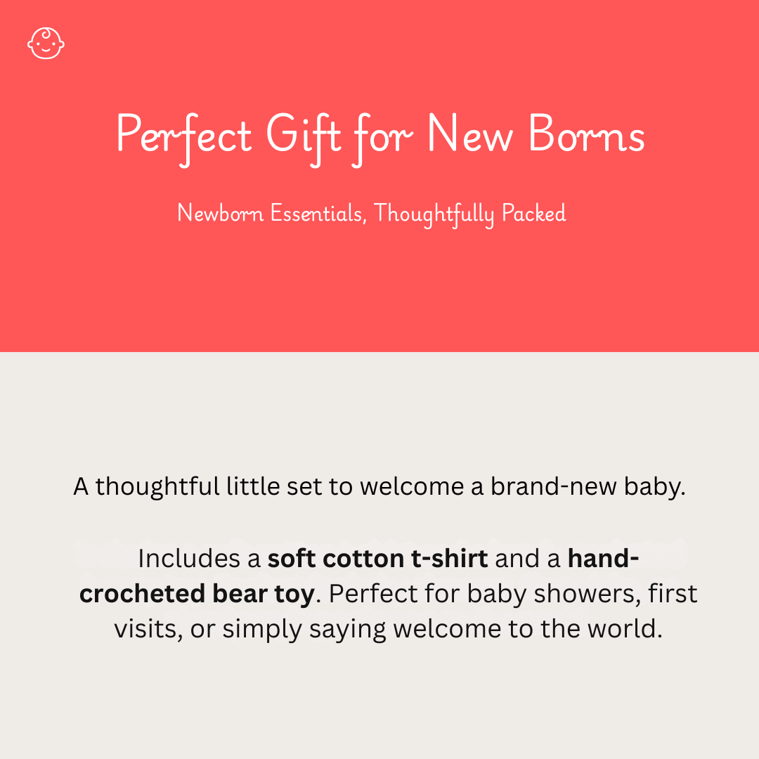 Just Arrived (Tumble) – 2 piece Unisex Newborn Gift Hamper