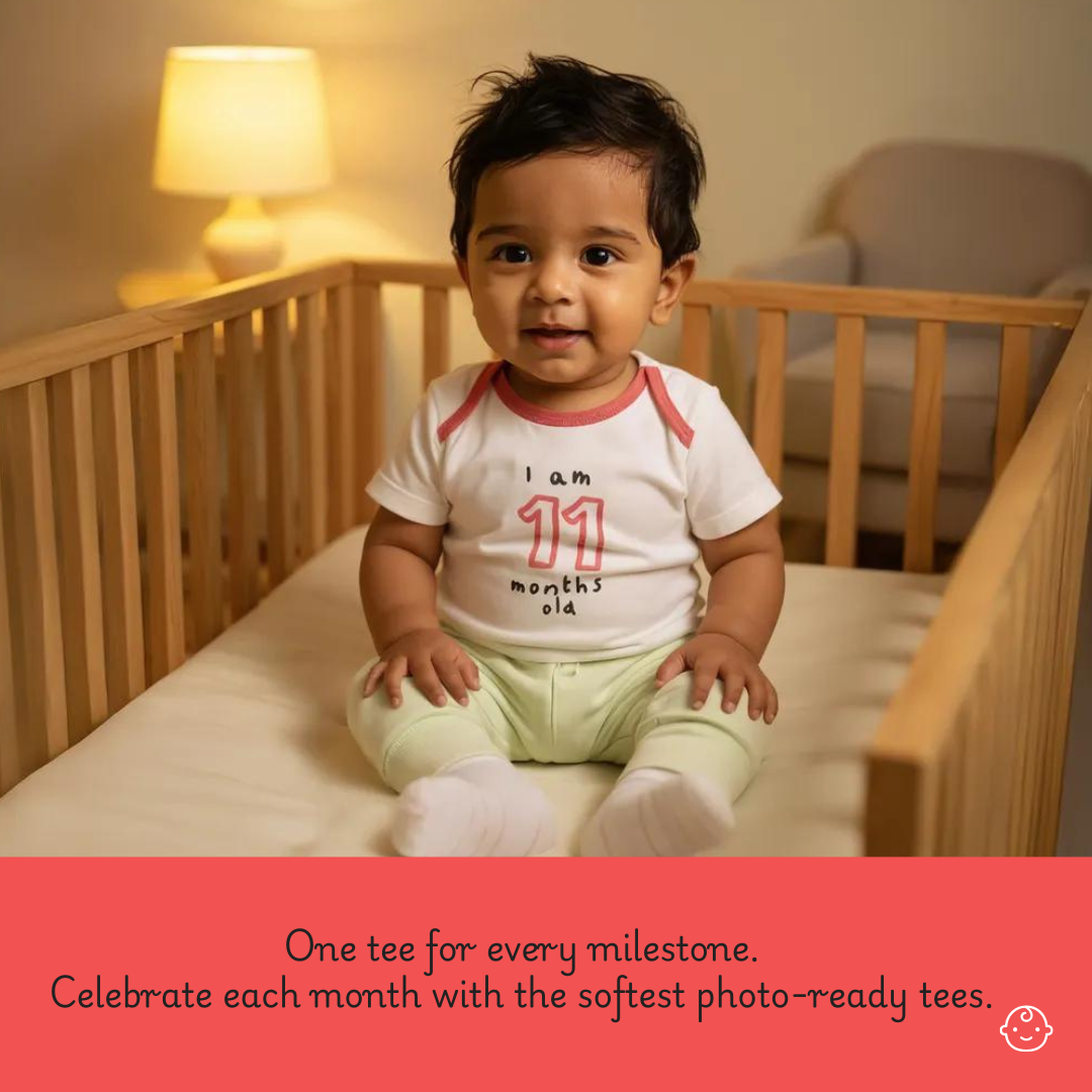 Growing Joy Hamper – Newborn Monthly Milestone tees (7-12 months)