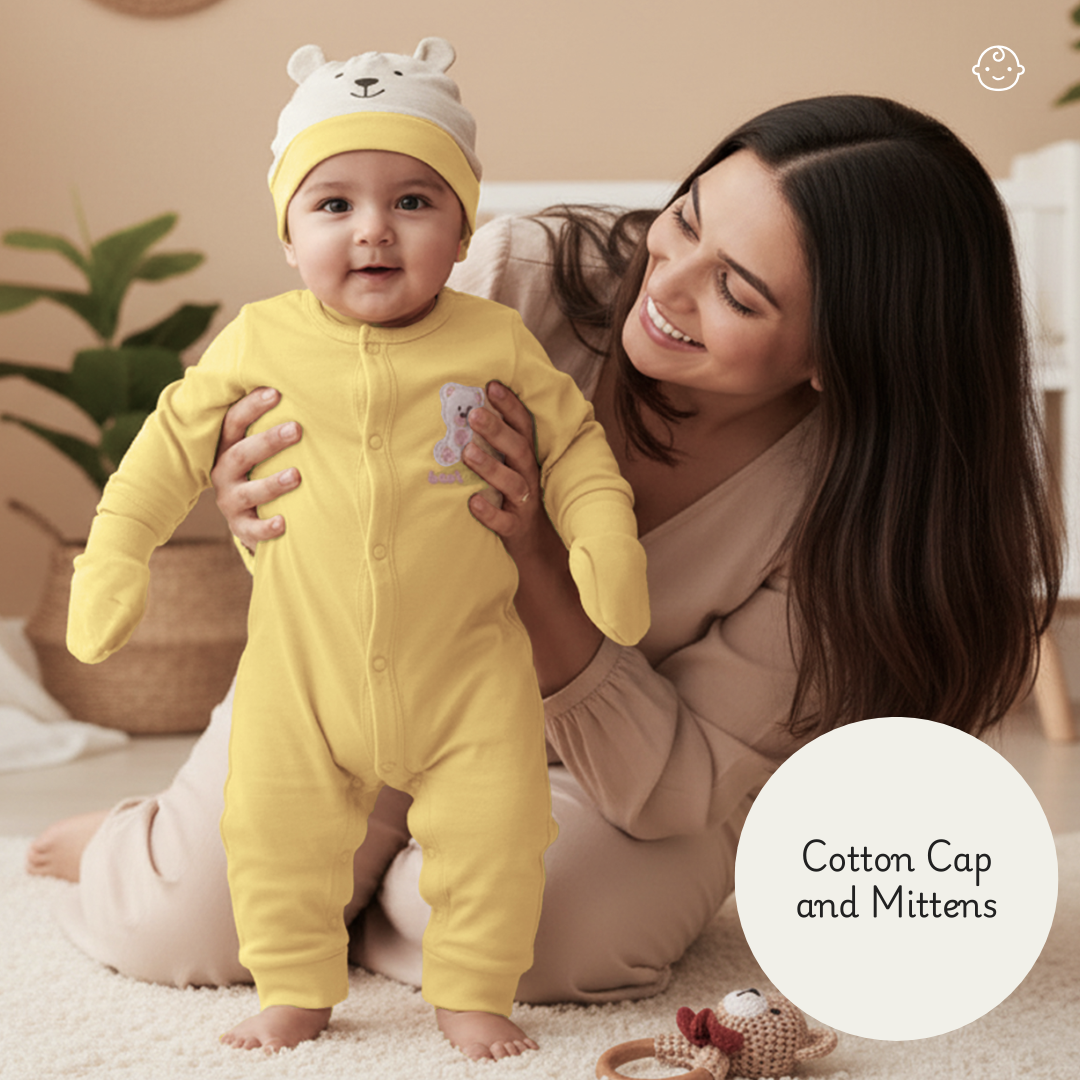 The Cosy Cub – 5 in 1 Unisex Newborn Baby Outfit & Gift Hamper